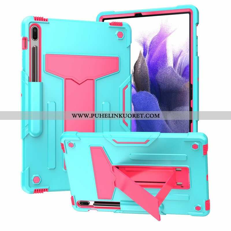 Case Samsung Galaxy Tab S7 FE Kestävä Kokoontaitettava Teline