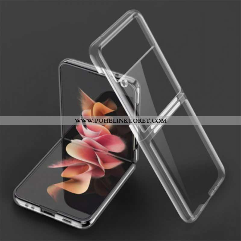 Case Samsung Galaxy Z Flip 3 5G Kotelot Flip Metallistyyliset Reunat