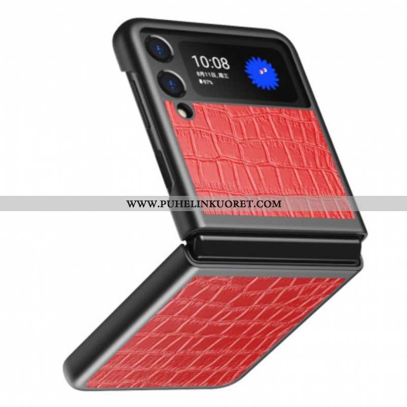 Case Samsung Galaxy Z Flip 3 5G Kotelot Flip Krokotiilin Ihotyyli