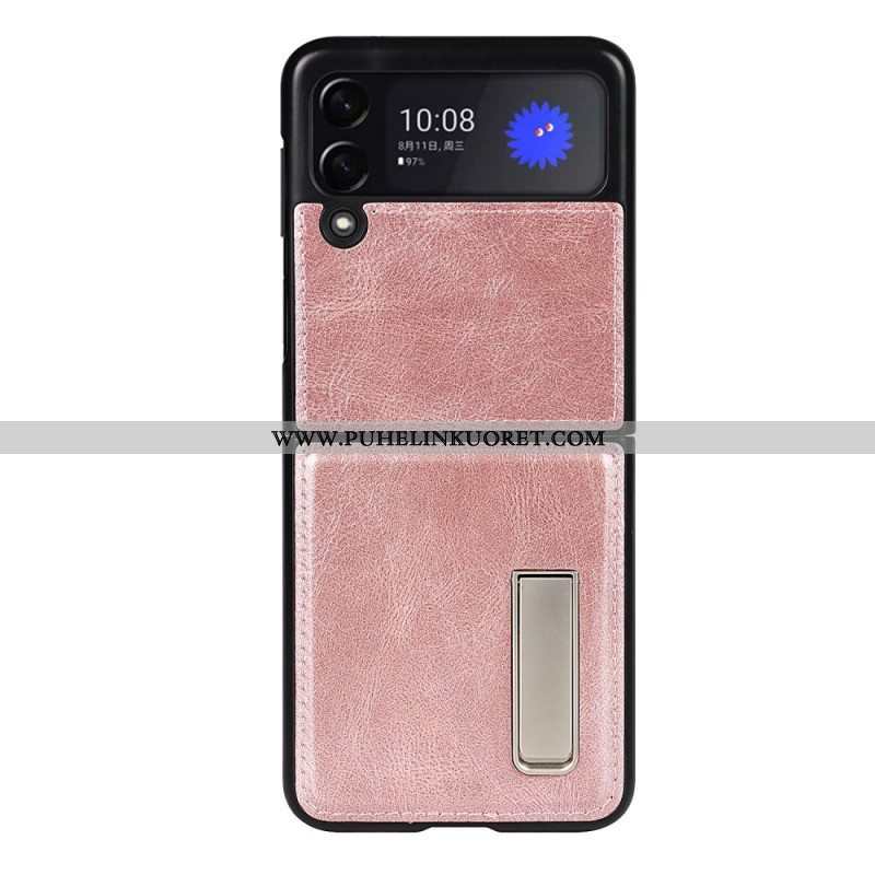 Case Samsung Galaxy Z Flip 3 5G Kotelot Flip Tyylikäs Nahkateline