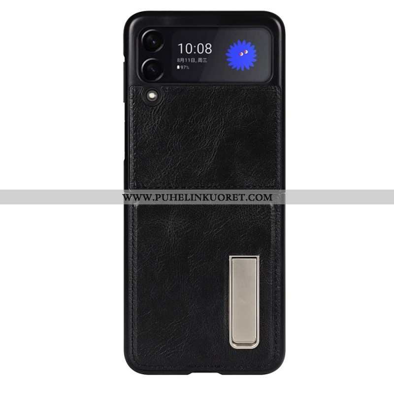 Case Samsung Galaxy Z Flip 3 5G Kotelot Flip Tyylikäs Nahkateline