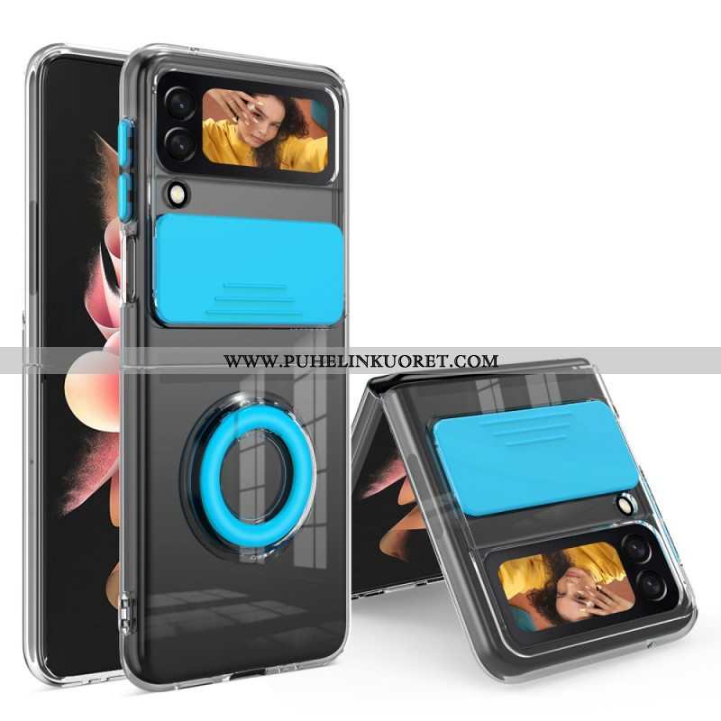 Case Samsung Galaxy Z Flip 3 5G Kotelot Flip Valokuvamoduulin Rengas Ja Kansi