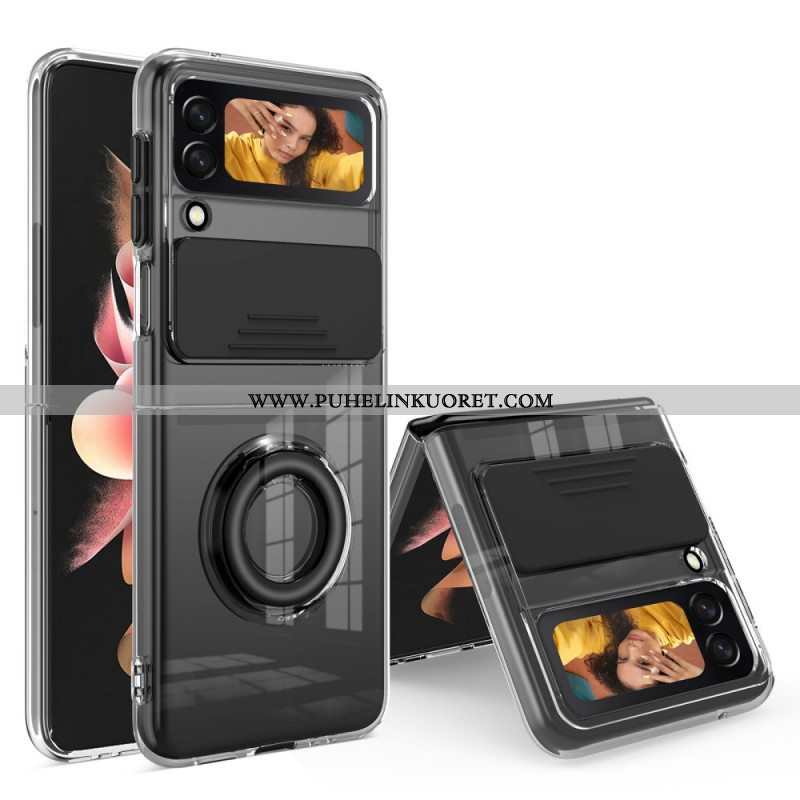 Case Samsung Galaxy Z Flip 3 5G Kotelot Flip Valokuvamoduulin Rengas Ja Kansi