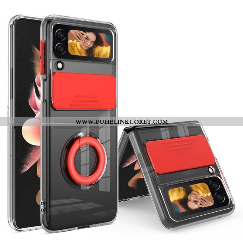 Case Samsung Galaxy Z Flip 3 5G Kotelot Flip Valokuvamoduulin Rengas Ja Kansi