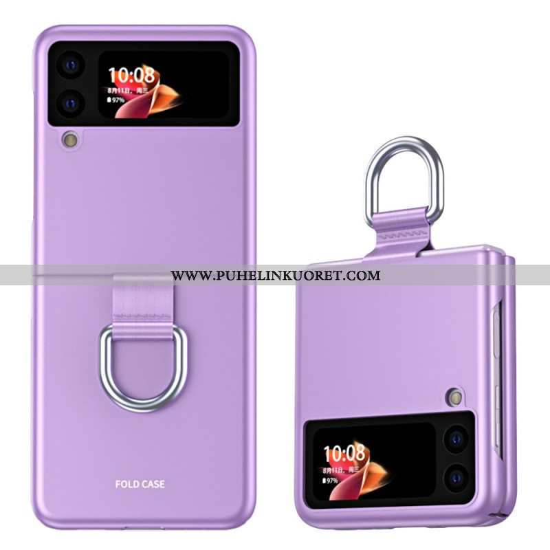 Kuori Samsung Galaxy Z Flip 3 5G Kotelot Flip Skin-touch Renkaalla