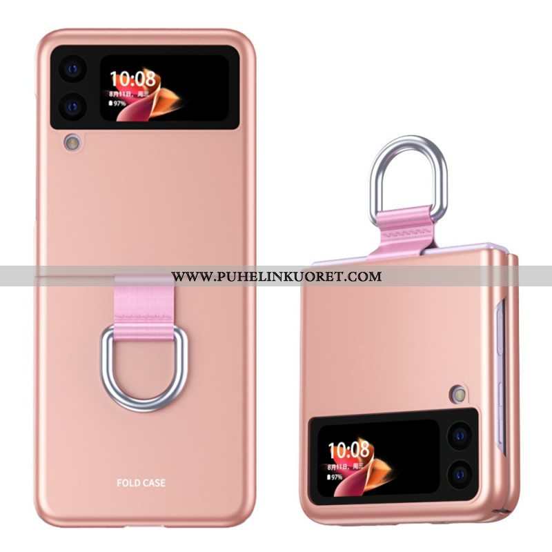 Kuori Samsung Galaxy Z Flip 3 5G Kotelot Flip Skin-touch Renkaalla