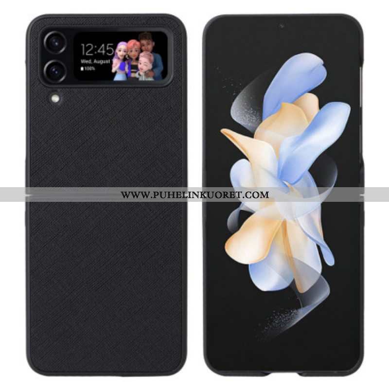 Case Samsung Galaxy Z Flip 4 Kotelot Flip Nahan Rakenne