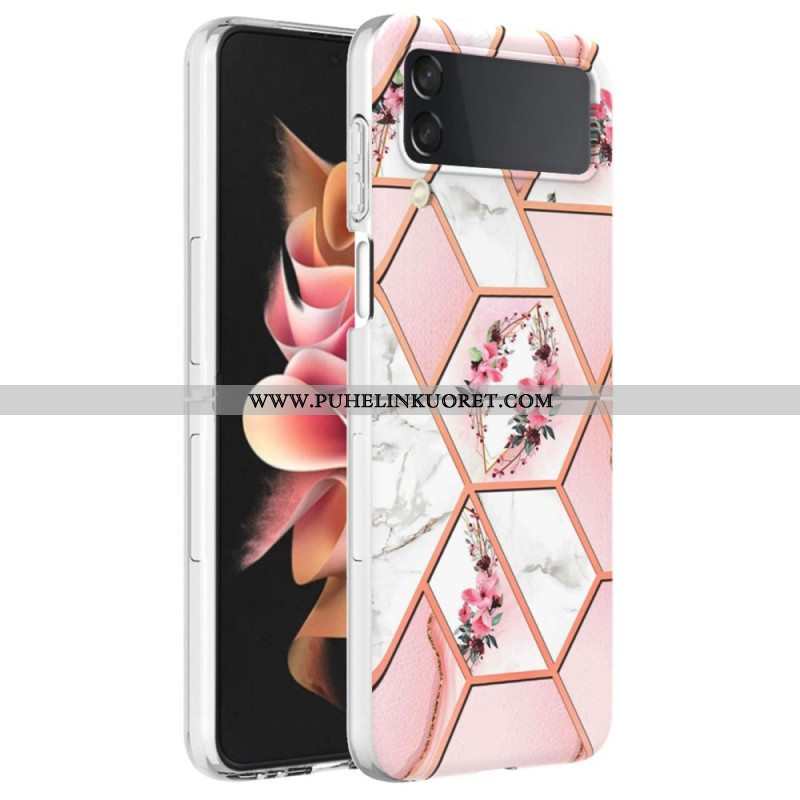 Case Samsung Galaxy Z Flip 4 Kotelot Flip Kukkamarmori