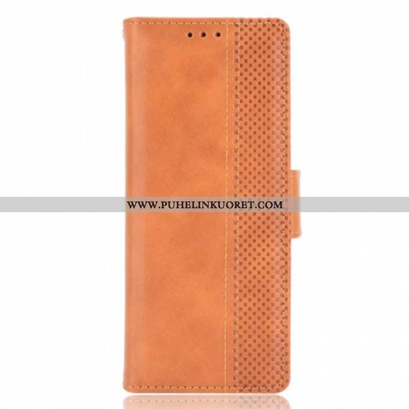 Flip Case Samsung Galaxy Z Fold 3 5G Tyylitelty Nahkaefekti