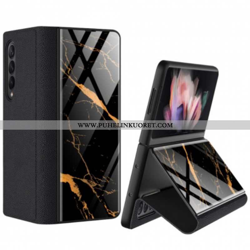 Puhelinkuoret Samsung Galaxy Z Fold 3 5G Kotelot Flip Gkk Marmori Karkaistu Lasi