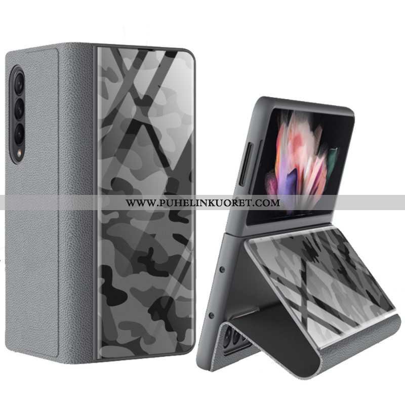 Puhelinkuoret Samsung Galaxy Z Fold 3 5G Kotelot Flip Naamiointi Karkaistua Lasia