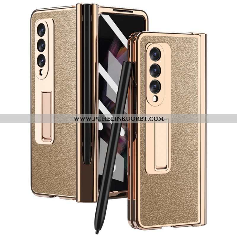 Case Samsung Galaxy Z Fold 3 5G Monitoiminen Litsi-nahka