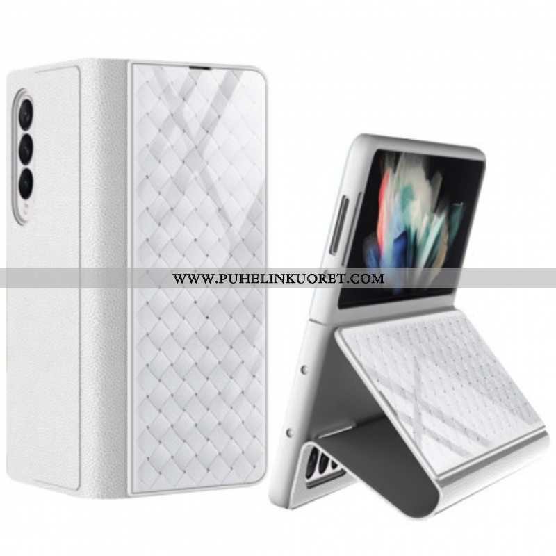 Puhelinkuoret Samsung Galaxy Z Fold 3 5G Kotelot Flip Gkk Weaving Karkaistu Lasi