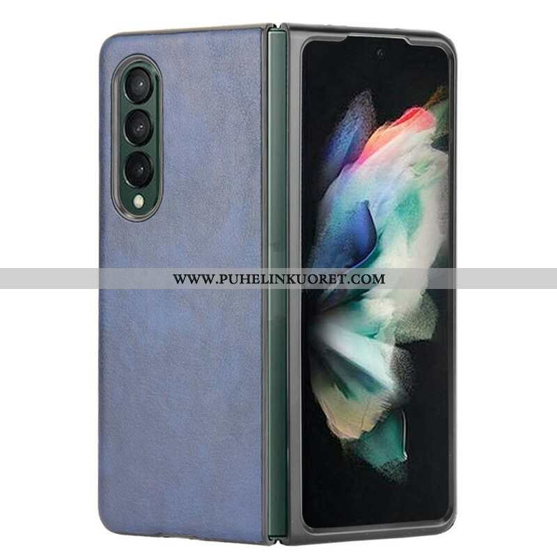 Case Samsung Galaxy Z Fold 3 5G Litsi-nahkaefekti