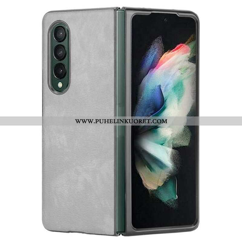 Case Samsung Galaxy Z Fold 3 5G Litsi-nahkaefekti