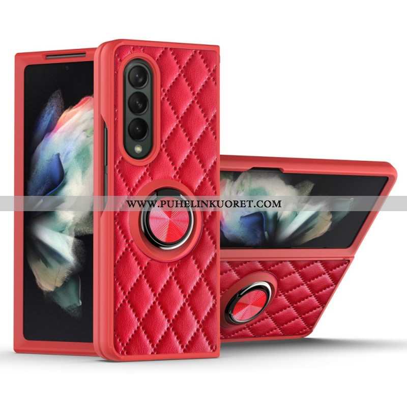 Kuori Samsung Galaxy Z Fold 3 5G Pehmustettu Ring-supportilla