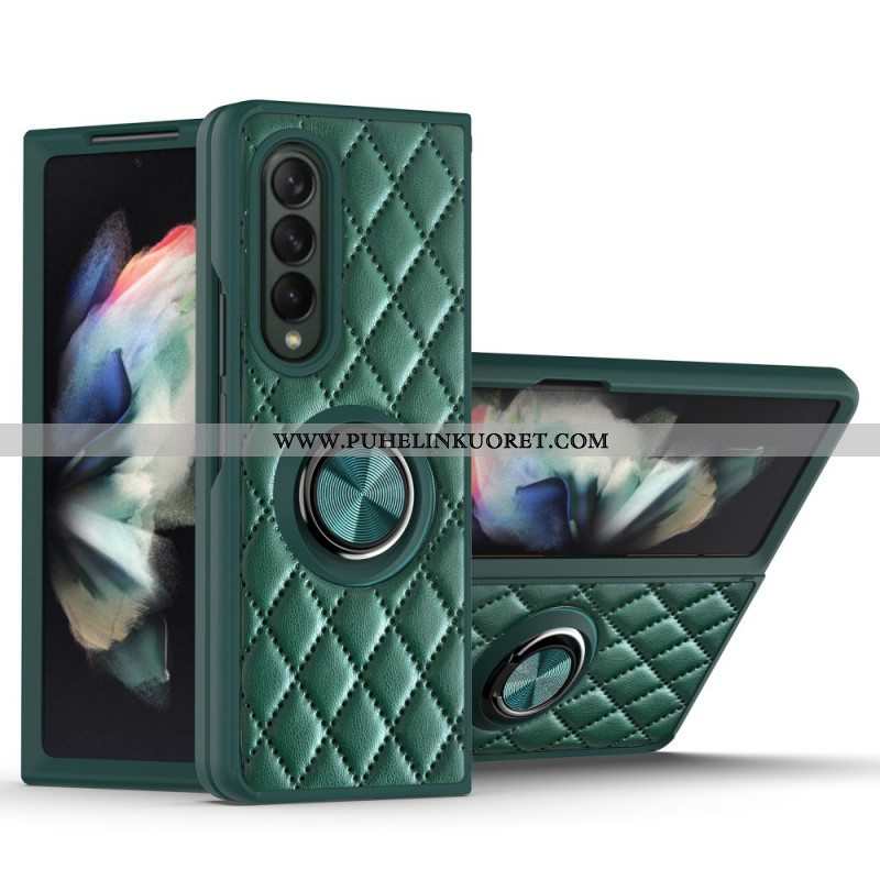 Kuori Samsung Galaxy Z Fold 3 5G Pehmustettu Ring-supportilla