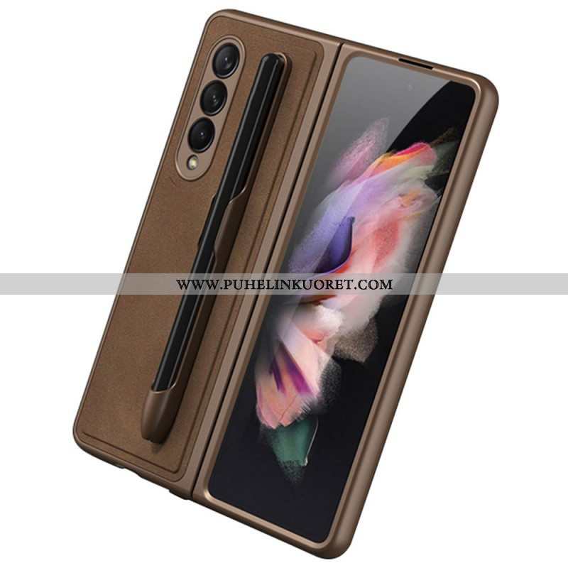 Case Samsung Galaxy Z Fold 3 5G Nahkavaikutteinen Kynäteline Gkk