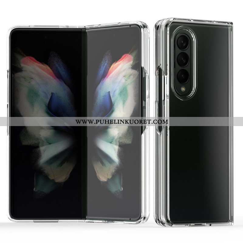 Case Samsung Galaxy Z Fold 3 5G Läpinäkyvät Värilliset Reunat