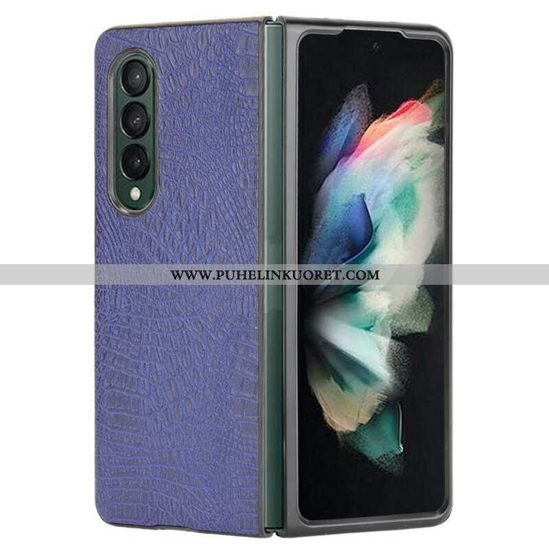 Kuori Samsung Galaxy Z Fold 3 5G Tekokrokotiilin Nahkaa