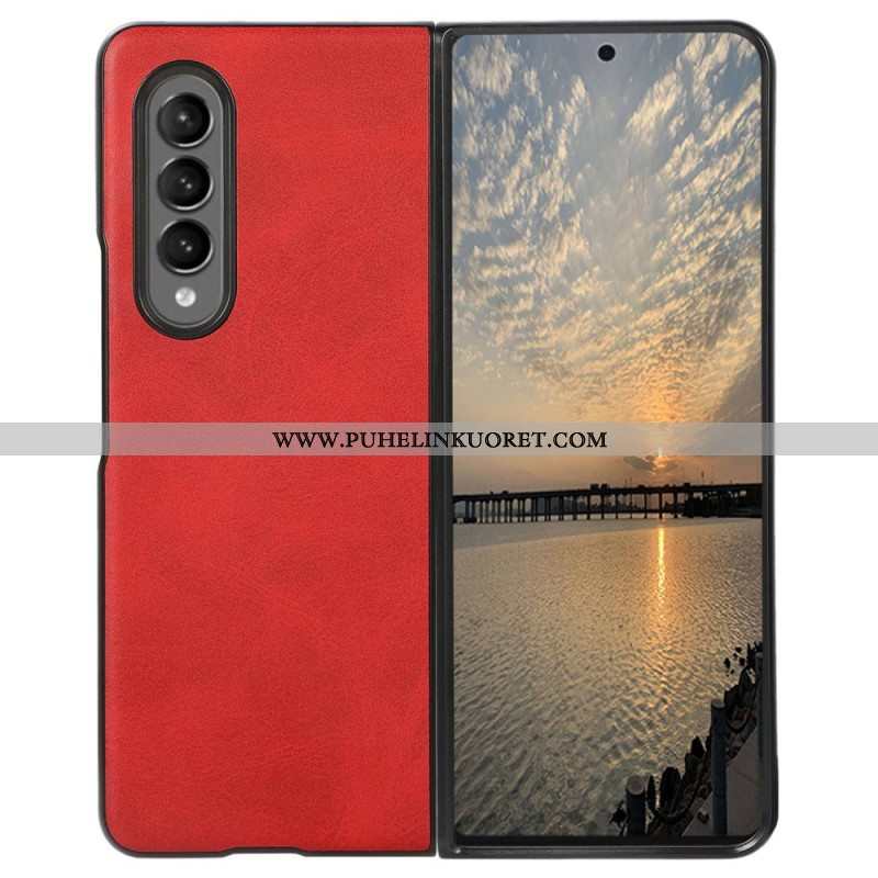 Kuori Samsung Galaxy Z Fold 4 Pinnoitettu Nahka