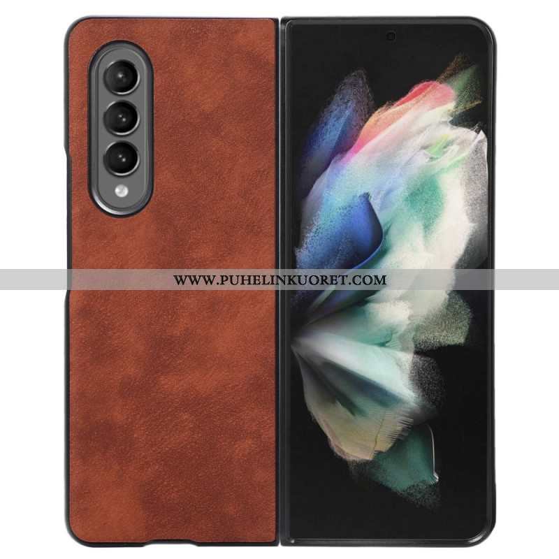 Kuori Samsung Galaxy Z Fold 4 Keinonahkainen Ihon Rakenne