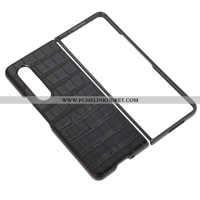 Case Samsung Galaxy Z Fold 4 Aitoa Krokotiilin Nahkaa