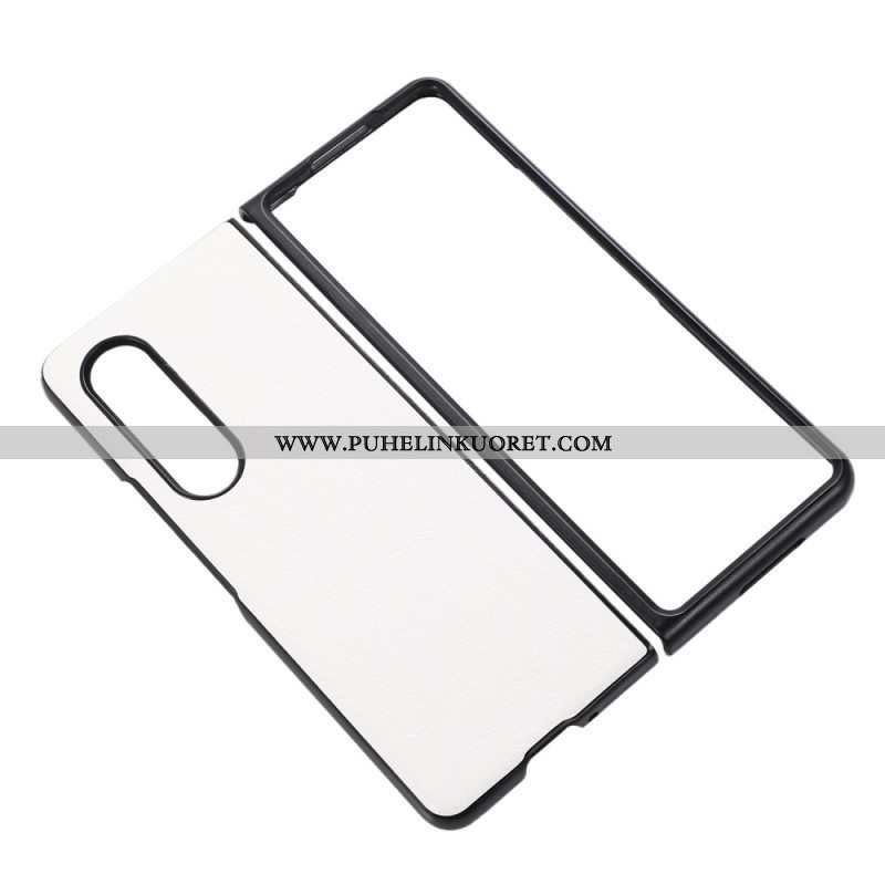 Kuori Samsung Galaxy Z Fold 4 Kaksivärinen Keinonahka Kuvioitu