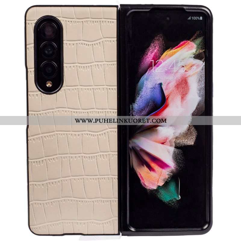 Case Samsung Galaxy Z Fold 4 Kohokuvioitu Krokotiili