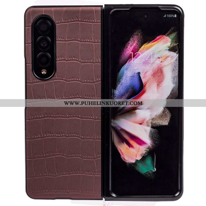 Case Samsung Galaxy Z Fold 4 Kohokuvioitu Krokotiili