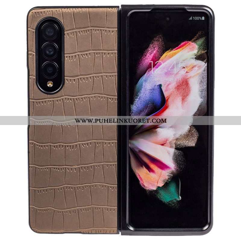 Case Samsung Galaxy Z Fold 4 Kohokuvioitu Krokotiili