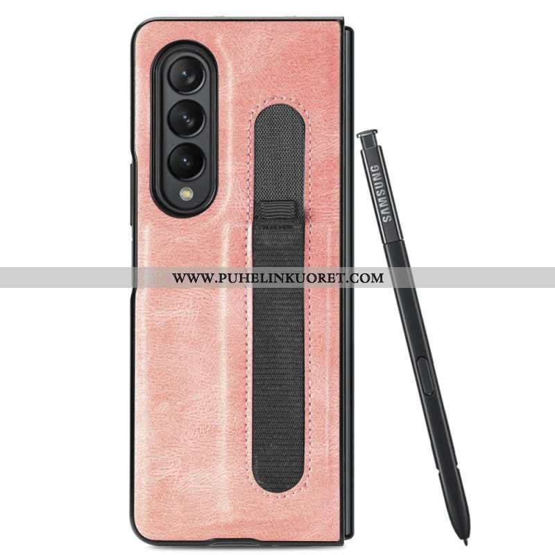 Case Samsung Galaxy Z Fold 4 Keinonahkainen Kynä