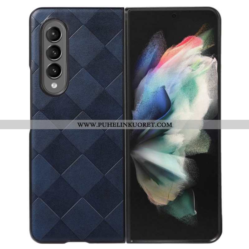 Case Samsung Galaxy Z Fold 4 Keinonahkainen Ruutukuvio