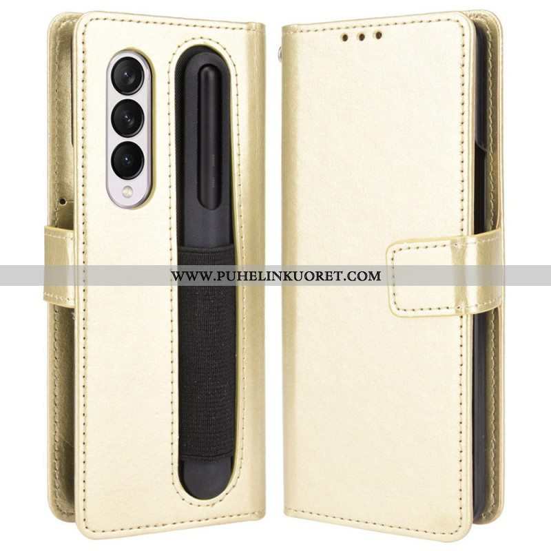 Kotelot Samsung Galaxy Z Fold 4 Suojaketju Kuori Retro Business Strappy