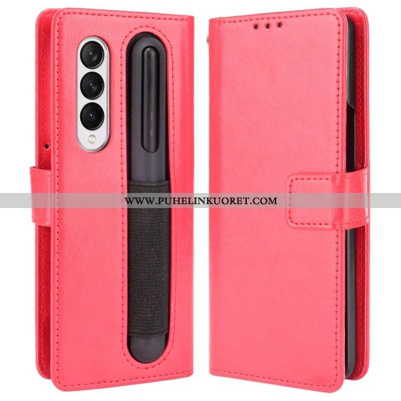 Kotelot Samsung Galaxy Z Fold 4 Suojaketju Kuori Retro Business Strappy