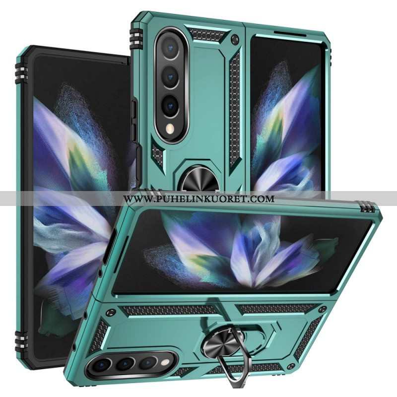 Kuori Samsung Galaxy Z Fold 4 Sotilasluokka Sormuksella