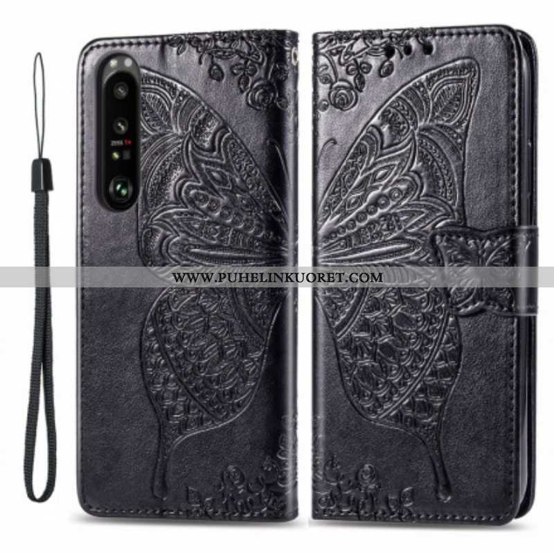 Flip Case Sony Xperia 1 III Puolikkaat Perhoset