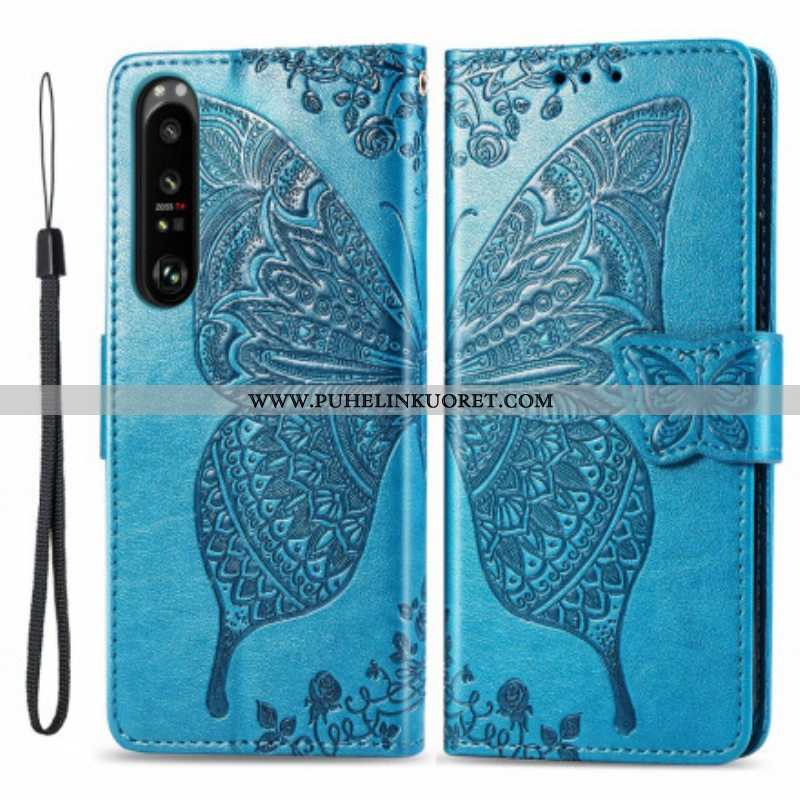 Flip Case Sony Xperia 1 III Puolikkaat Perhoset