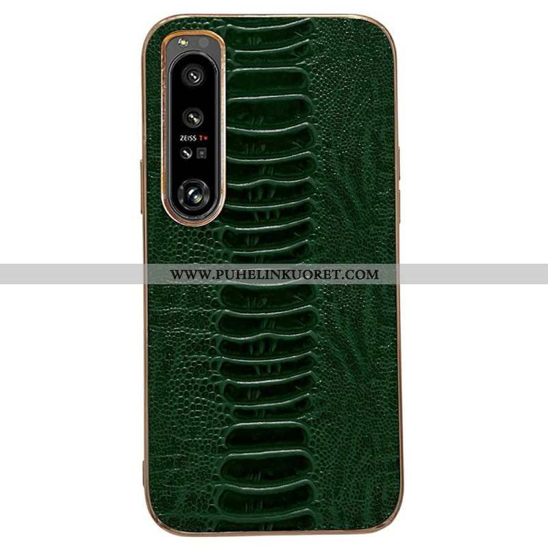 Kuori Sony Xperia 1 IV Crocodile Style Aitoa Nahkaa