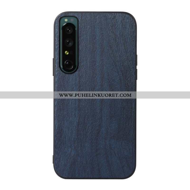 Kuori Sony Xperia 1 IV Faux Leather Puun Rakenne