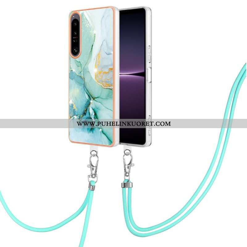 Case Sony Xperia 1 IV Kiristysnyörillä Marmorijohdolla