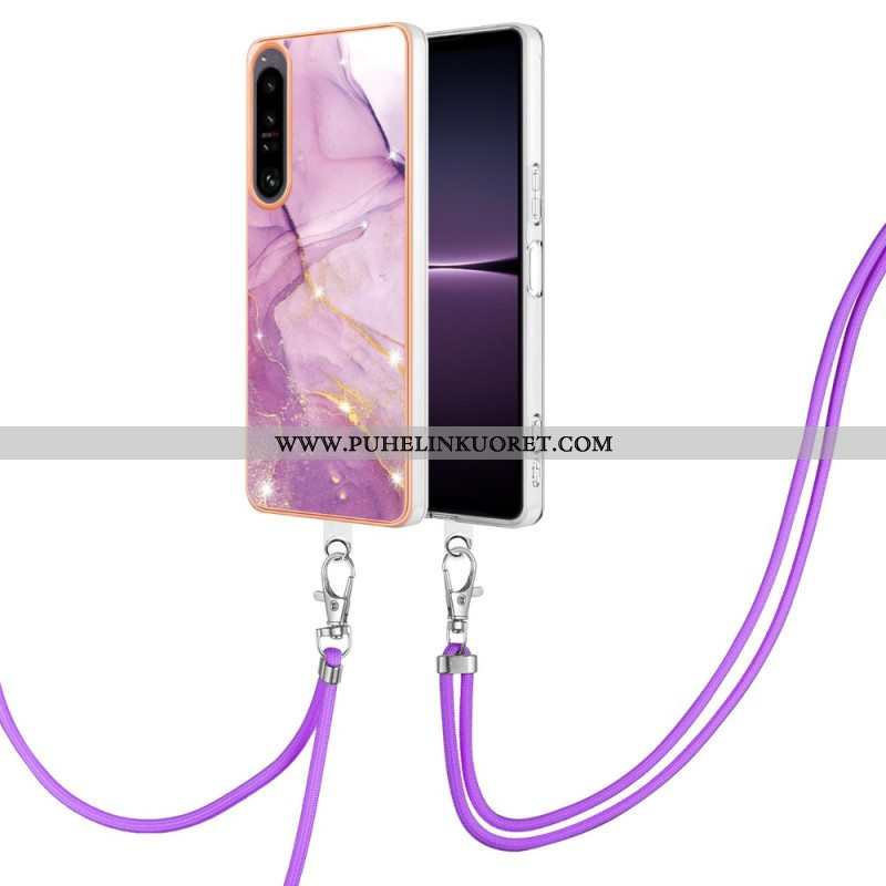 Case Sony Xperia 1 IV Kiristysnyörillä Marmorijohdolla