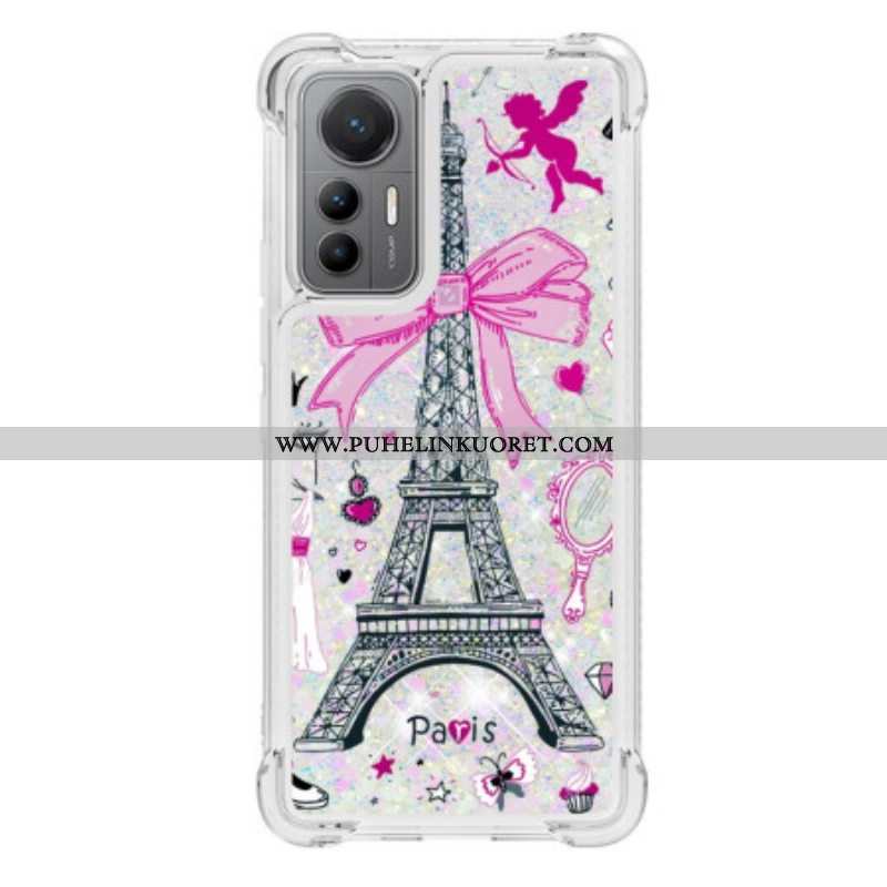 Kuori Xiaomi 12 Lite Eiffel-tornin Paljetteja