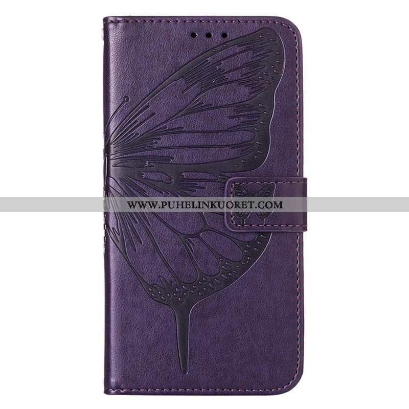 Kotelot Xiaomi 12 Lite Butterfly Design Kaulanauhalla