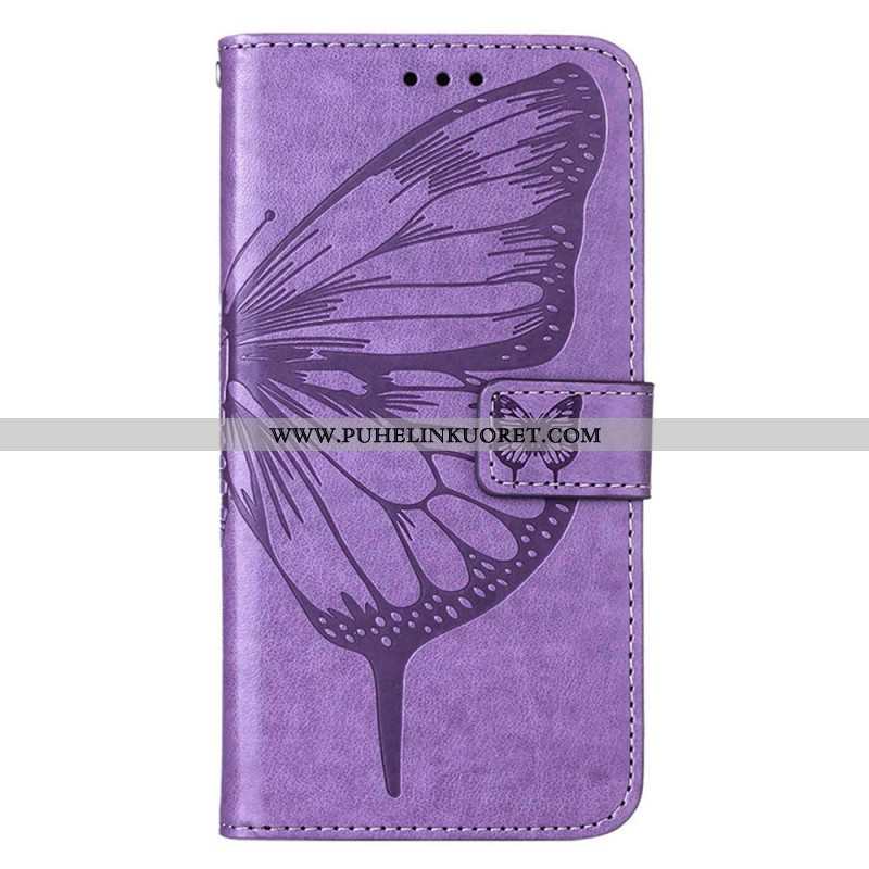 Kotelot Xiaomi 12 Lite Butterfly Design Kaulanauhalla