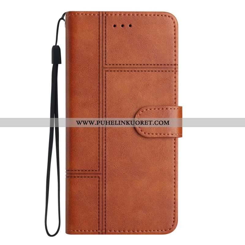 Flip Case Xiaomi 12 Lite Suojaketju Kuori Strappy Business Style