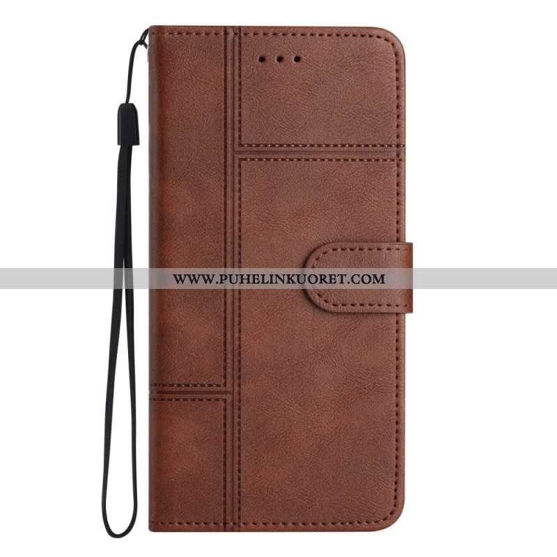 Flip Case Xiaomi 12 Lite Suojaketju Kuori Strappy Business Style