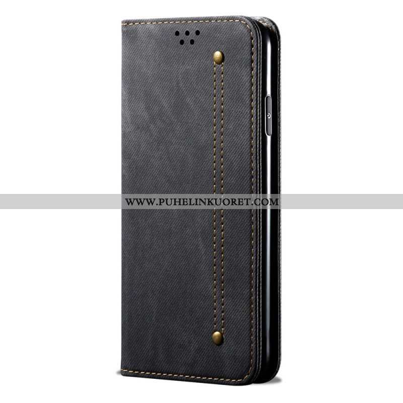 Puhelinkuoret Xiaomi 12 Pro Kotelot Flip Denim Kangas