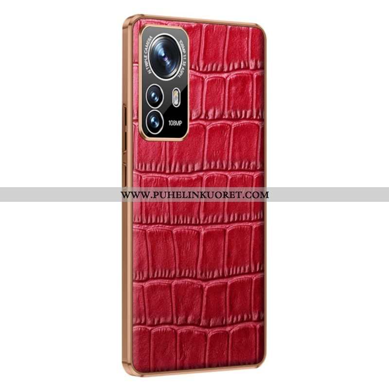 Kuori Xiaomi 12 Pro Crocodile Style Nahkaa