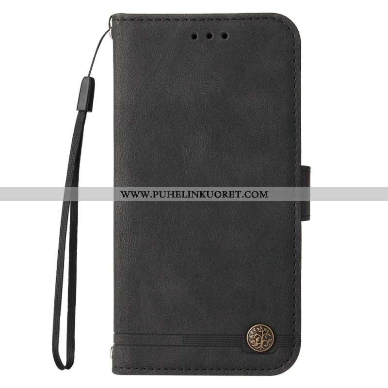 Flip Case Xiaomi 12T / 12T Pro Koristeellinen Niitti Ja Kaulanauha